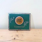 Vtg Tins Green Lucky Strike Chesterfield Cigarette Tobaciana Advertisement
