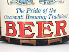 Rare Vintage Hudepohl Cincinnati Brewing Half-round Beer Wall Sign 24   x 16   