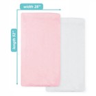 2 Pack 100  Natural Cotton Fitted Crib Sheets 52  X 28  - Soft  Breathable  H   