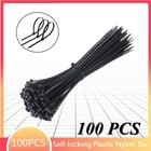 100 Black Cable Zip Ties Heavy Duty Uv Resistant Ul 4 6 8 10 12 15 18 24    36 