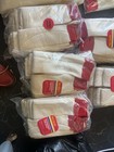 Nelson Men   s Xl Knee High Cotton Thermal Socks White red Striped