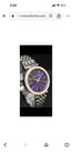 Michael Kors Women s Dress Watch Purple Dial Gold Case Silver Bracelet Gem-set