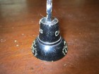 Antique Cheers 1900 s Cast Iron Finger Bell Engraved Painted Tavern Patron Bell