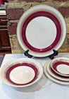 Set Of 5 Vintage Warwick 107 Dinnerware Dinner  Salad  Bread fruit   Soup Bowls