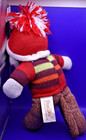 Dan Dee Sock Monkey With Sweater And Stocking Cap Red White Green 10  Tall 