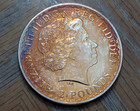 2013 1 Oz  999 Silver Great Britain Britannia - Stunning Rainbow Toning