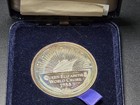 1988 Cunard Qe2 Queen Elizabeth 2 World Cruise Sterling Silver Medal Coin In Box