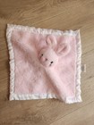 Parents Choice Pink Bunny Lovey Rainbows Security Blanket Baby Plush Toy Rabbit