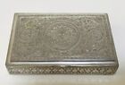 Persian Silver Table Cigarette Box 319 Grams Hand Chiseled Intricate Amazing 