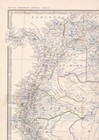 1861 Double-page Antique Map -  south America  - Northern Sheet - Keith Johnston