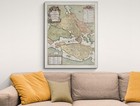 18th Century Map Of Stockholm Sweden     Streets  Harbor  Islands   Buildings