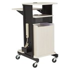 Oklahoma Sound Prc Series 3-shelf Metal Mobile Presentation Cart With Lockable