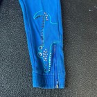 Polarn O Pyret Kids Blue Dinosaur Joggers Pants Size 110 4-5 Years Zip Pockets