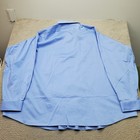Van Heusen Dress Shirt Men 22 Blue Formal Big Fit Stretch Wrinkle-free Button Up