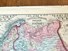 Antique Colored Map - Russia In Europe  Sweden   Norway - 1867 Mitchell Map