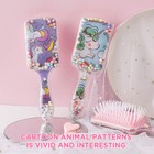 Cute Hair Brush Detangling Air Cushion Comb Kids Girl Cartoon Unicorn Pattern