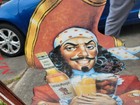 Vtg Captain Morgan Rum Pirate Mirrored Advertising Sign Frame Bar Pickup Only