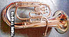 Euphonium Horn 3 Valve Pure Brass Metal In Chrome Polis cushion Case   Free Ship