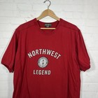 Vintage Eddie Bauer T Shirt Northwest Legend Mens Size Xl Tall Red Short Sleeve