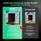 36  X 48  Shed Ramp For Riding Mower 1500lb Anti-slip Punch Plate Ramp 2pc Alloy