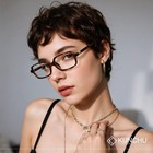 Kunchu Blue Light Glasses For Woman  Small Square Fashion Small  Tortoise