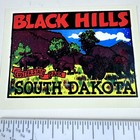 2  Vintage Day-glo Water Slide Travel Decal   Black Hills South Dakota Gold
