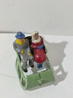Vintage Barclay Lead Christmas Figures Open Sleigh With Horse   Man Pulling Sled