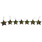 Mid Century Modern Multi  Color Star Christmas Ornament Gold Glitter Vintage
