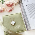 Vc   Arpels Vintage Alhambra Pendant Mother-of-pearl 1 Motifs 18k Yellow Gold
