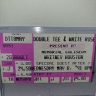 Vintage 1991 Whitney Houston Concert Ticket Stubs Lot  2  Portland  Oregon 