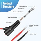12-24v Fused Led Car Cigarette Lighter Plug Socket Cable Adapter W  Switch Lot
