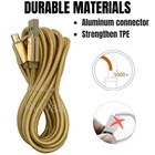 3pack 10ft Braided Micro Usb Fast Charger Cable Long Cord For Android Phone Lot