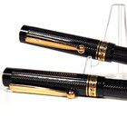 Vintage Pilot Custom 72 Guilloche Black Gt Pen   Pencil Set Nos Japan 1990s Rare