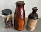 Eli Lilly Antique Medicine Bottles Lot Of 3 Lactated Pepsin - Senna - Capsicum