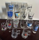 1980   s 1990s Vintage Shot Glass Lot Set Of 16 Different Major Us City Collection
