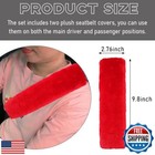 Suvnie 2 Pcs Seat Belt Shoulder Pads  Soft Fluffy Plush Seat Belt Shoulder St