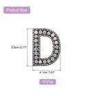 10pcs Iron On Letters Patches  5 5cm Self Adhesive Patches For Bag black 