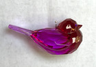 Ganz Crystal Expressions Red   Purple Bird Ornament Acrylic 3 1 4 