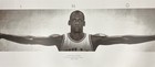New Black Framed Acrylic Textured Michael Jordan Wings Poster Size 24   x65    Print