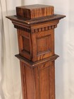 Antique Newel Post Hardwood Oak Mission Tavern 9 5x37 Vtg Pedestal Stand Reclaim