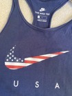Nike Team Usa  100  Cotton Tank  Navy Blue  