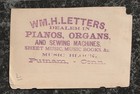 1882 Victorian Trade Card Die Cut Book White Sewing Machine Putnam Ct 4 25x2 75