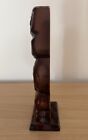 Vintage Maori Tiki Hand Carved Wooden Statue Figure New Zealand Tribal 18cm