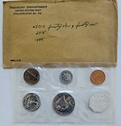 1963 Franklin Us Proof Set  5 Coins With Original Government Envelope