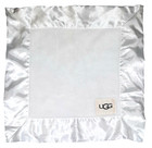 Ugg Baby Lovey Blanket White Plush Satin Trim Security Soother 14   x 14    - Nice 