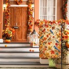 Double Sided Fall Birds Garden Flag 12x18in Autumn Songbirds Leaves Yard Banner