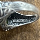 Vintage Celtic Irish Clover Connemara Marble Sterling Silver Ring Size 9 9 23 G
