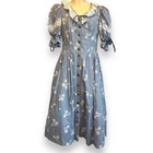 Vintage Sportalm Tyrolean Traditional Dirndl Folk Dress Blue White Checked Sz 38