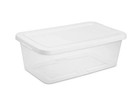 Set Of  10  6 Quart Storage Boxes  Clear Plastic Storage Bin With Snap-on Lid