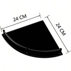 Black Glass Corner Shower Shelf Wall Mount Caddy Storage Rack With Rail